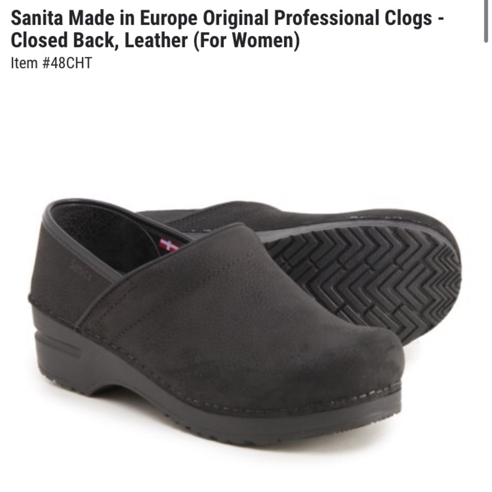 Sanita Black Suede Clog Mules - Picture 2 of 6